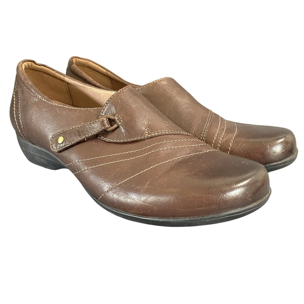 Dansko Franny Brown Loafer 39 8.5-9 Slip On Shoes Leather Adjustable Women's‎